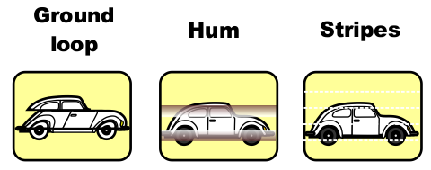 ground loop hum stripes