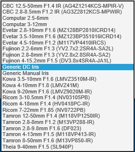 AXIS Q1615 2 lens