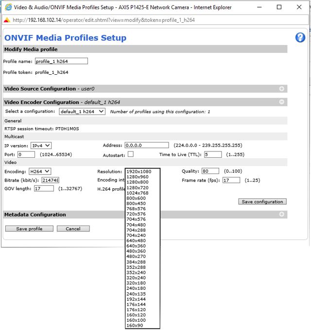 AXISP1425E 04 OnvifMediaProfilesSetup