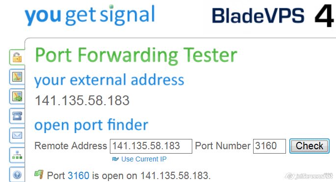 BBOX portforwarding open