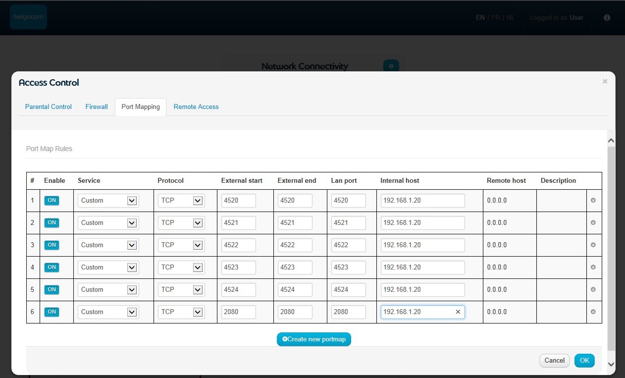 BBOX3 03 AccessControl PortMapping