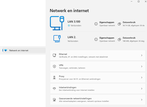 Win11 2 Netwerk en internet